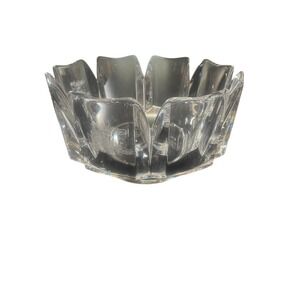 Vintage Orrefors Nike Lead Crystal Bowl Sweden Scandinavian Trophy Signed